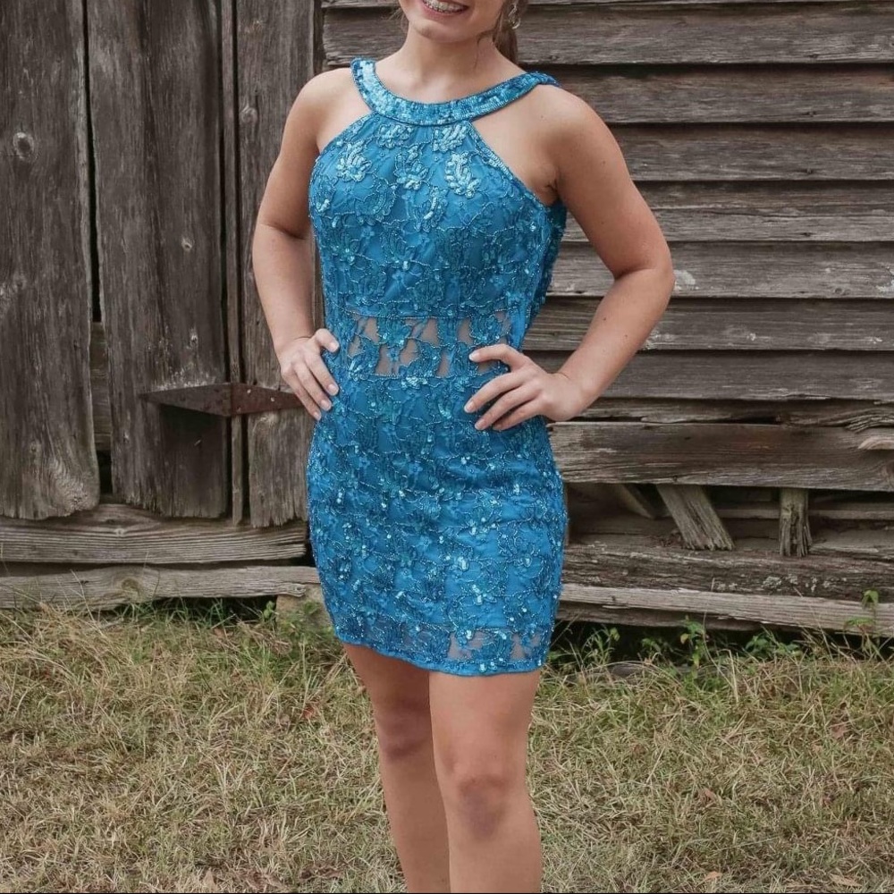 Teal HoCo dress